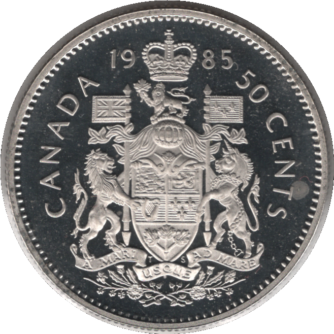 1985 Canada 50 Cents Coin, Proof (KM# 75.1, KM# 75.3, Schn# 65)