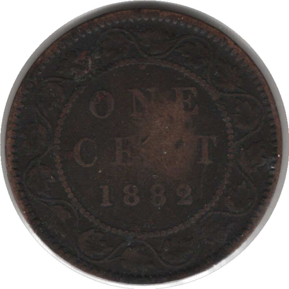 1882H Canada 1 Cent Coin Obv. 2 (KM#7, Schön#5)