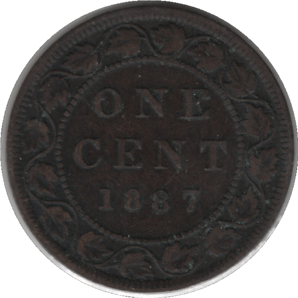 1887 Canada 1 Cent Coin (KM#7, Schön#5)