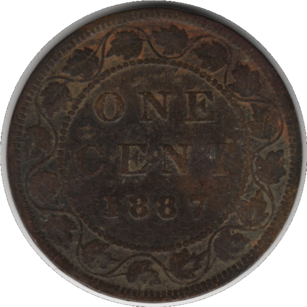 1887 Canada 1 Cent Coin (KM#7, Schön#5)