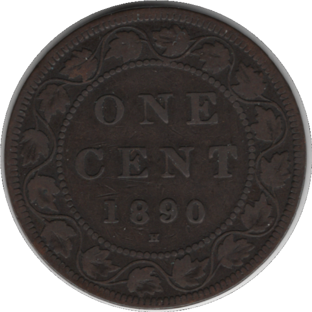 1890H Canada 1 Cent Coin (KM#7, Schön#5)